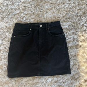 Zara Black Jean Skirt